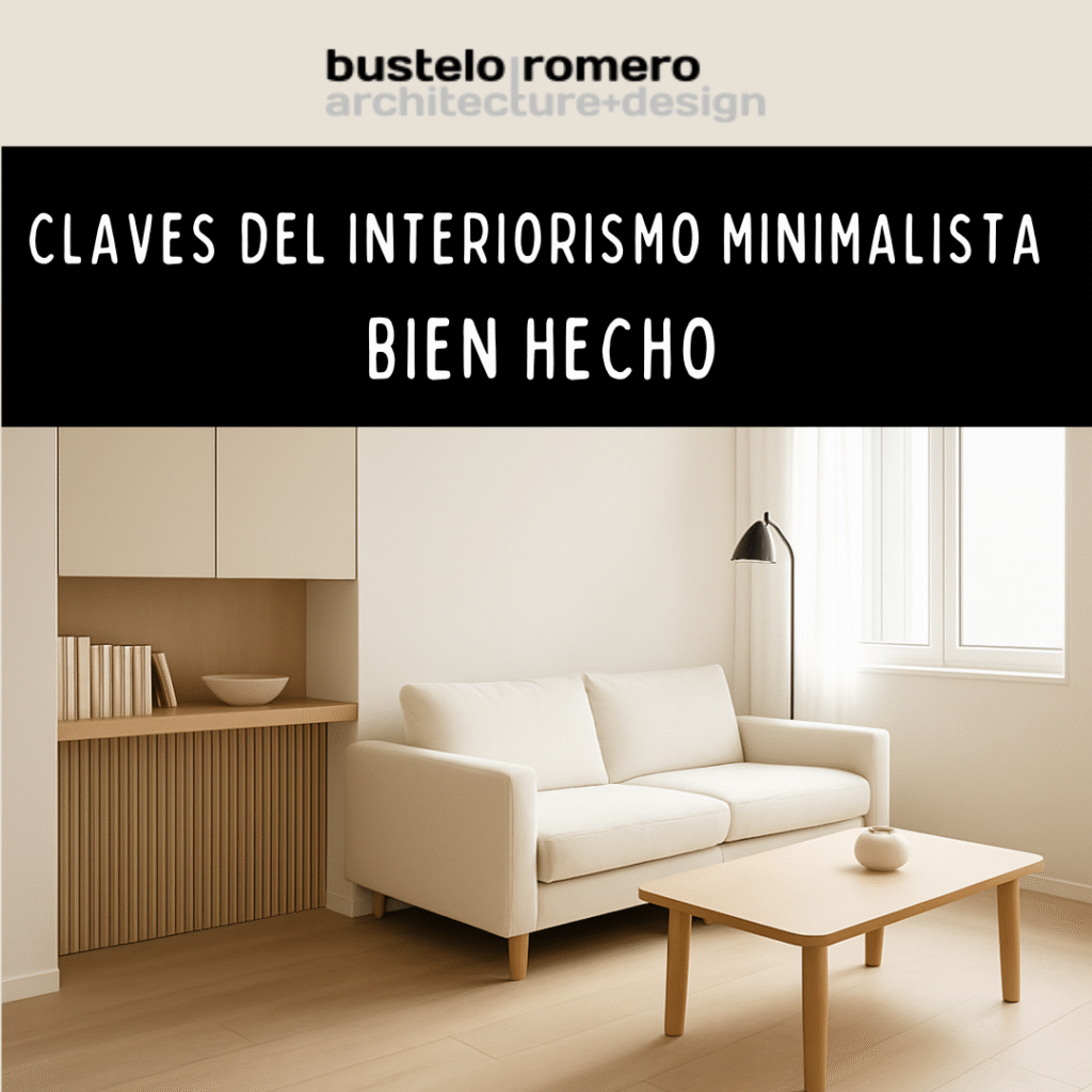 Diseño minimalista y cálido: luz, proporción y materiales nobles en un salón pensado con intención.